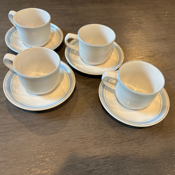 {Yamaka} FASCINO Cup & Saucer Set EXCELLENT USED - 8pc set / service for 4 - Picture 2 of 4